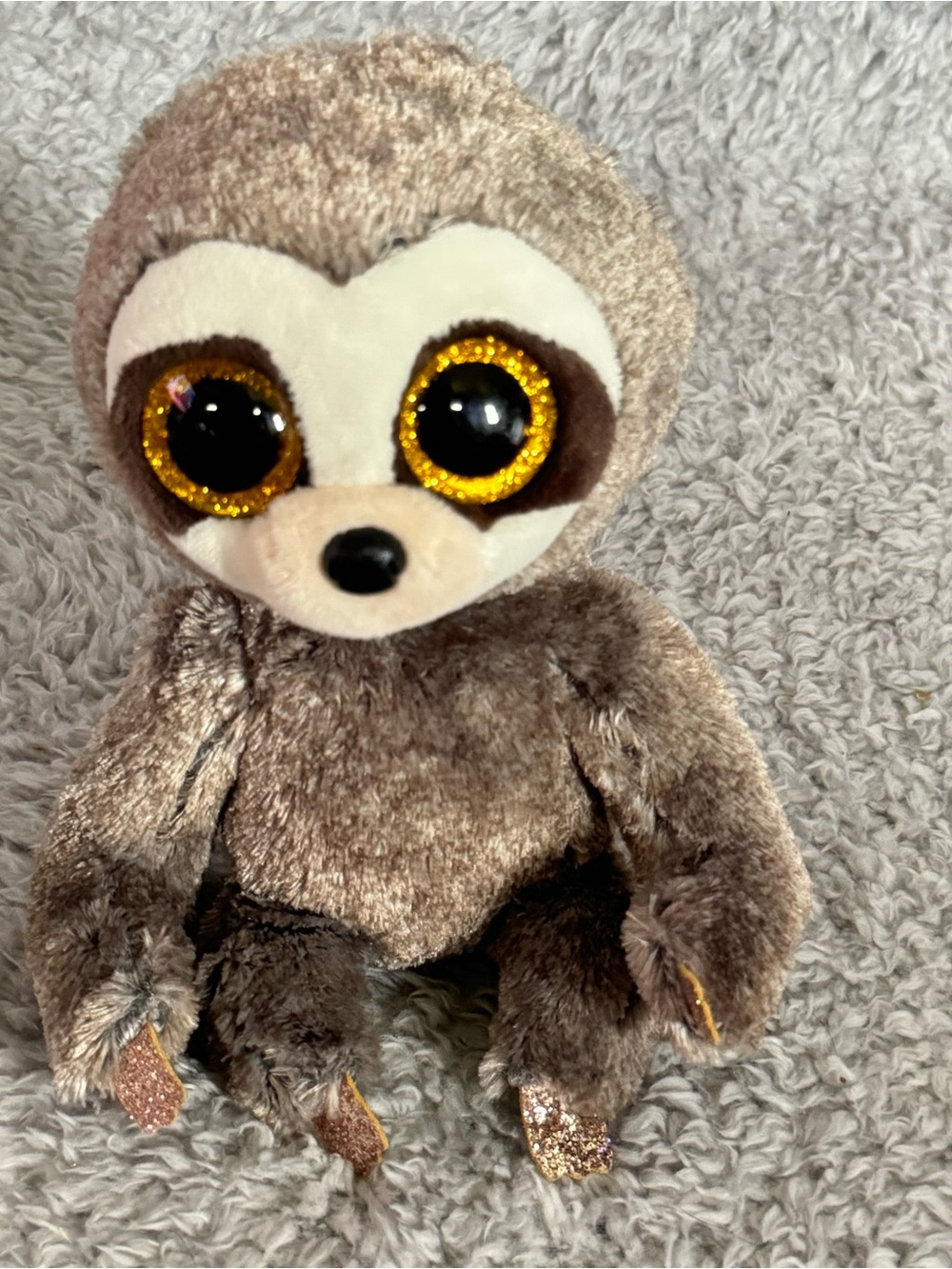 Ty Beanie Boos Dangler the Sloth Brown Plush 6” Stuffed Animal Soft Toy